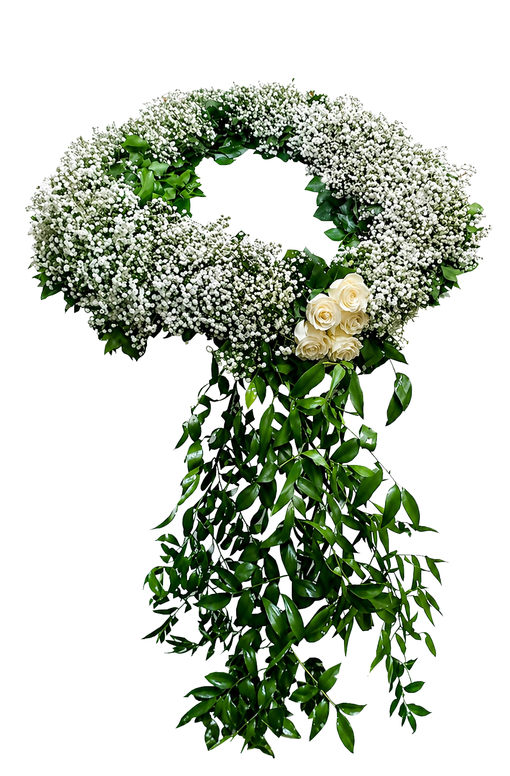 Aranjament cristelniță cu cadru de burete și flori naturale – Floraria Mariei