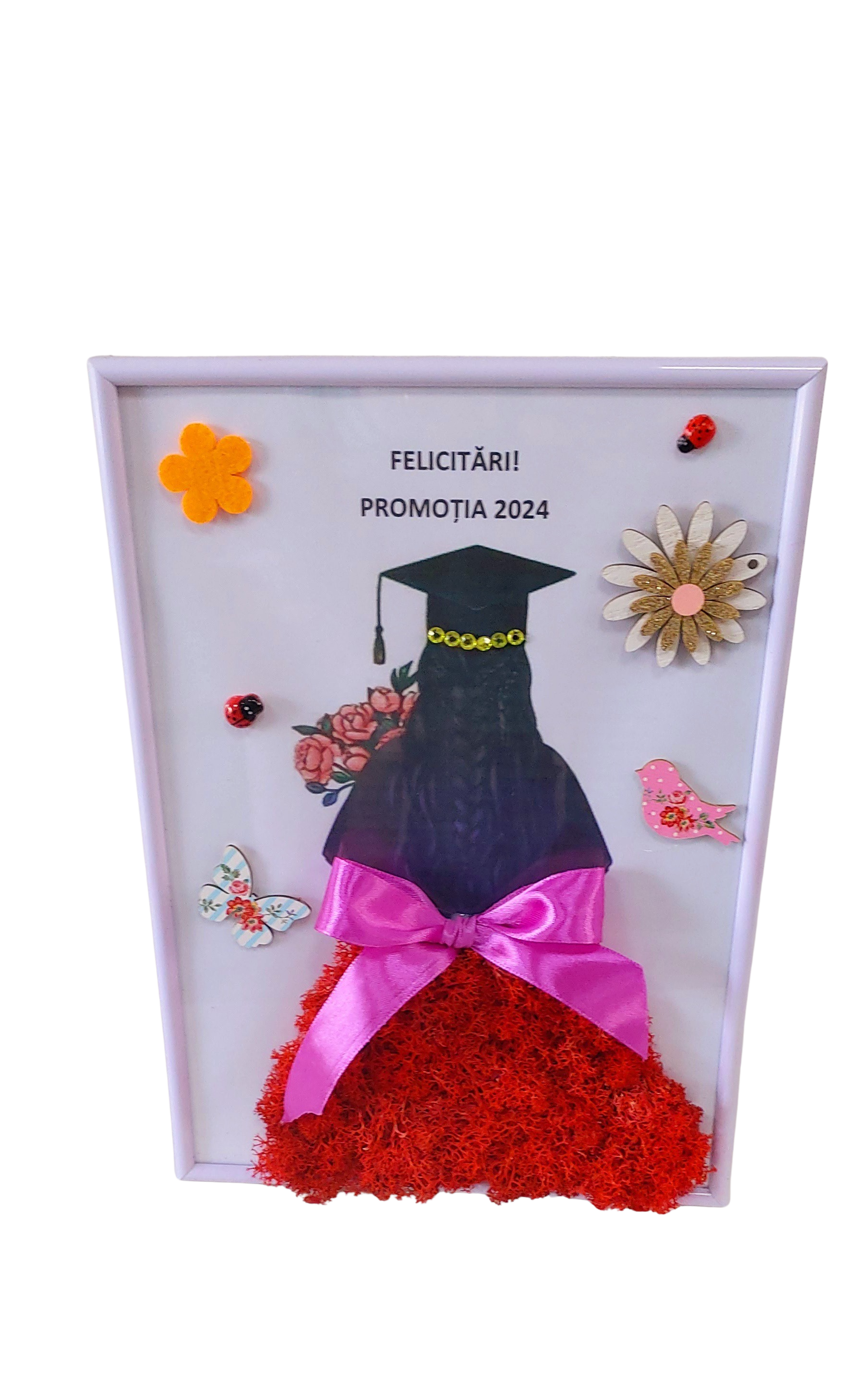 Tablou cu licheni pentru absolvire A4 cu tocă - imagine 2