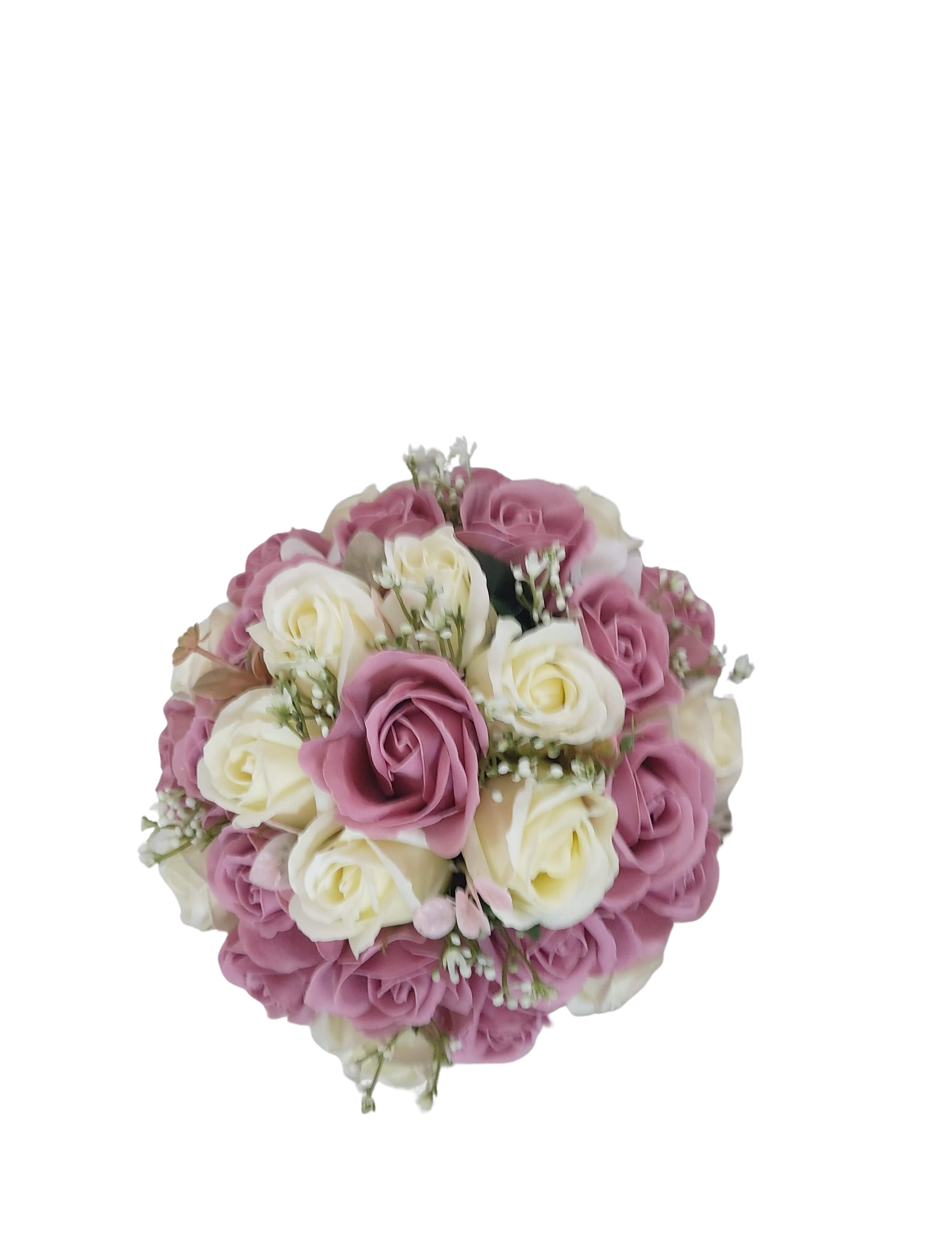 Buchet de cununie cu trandafiri de săpun – Floraria Mariei (BCA001)
