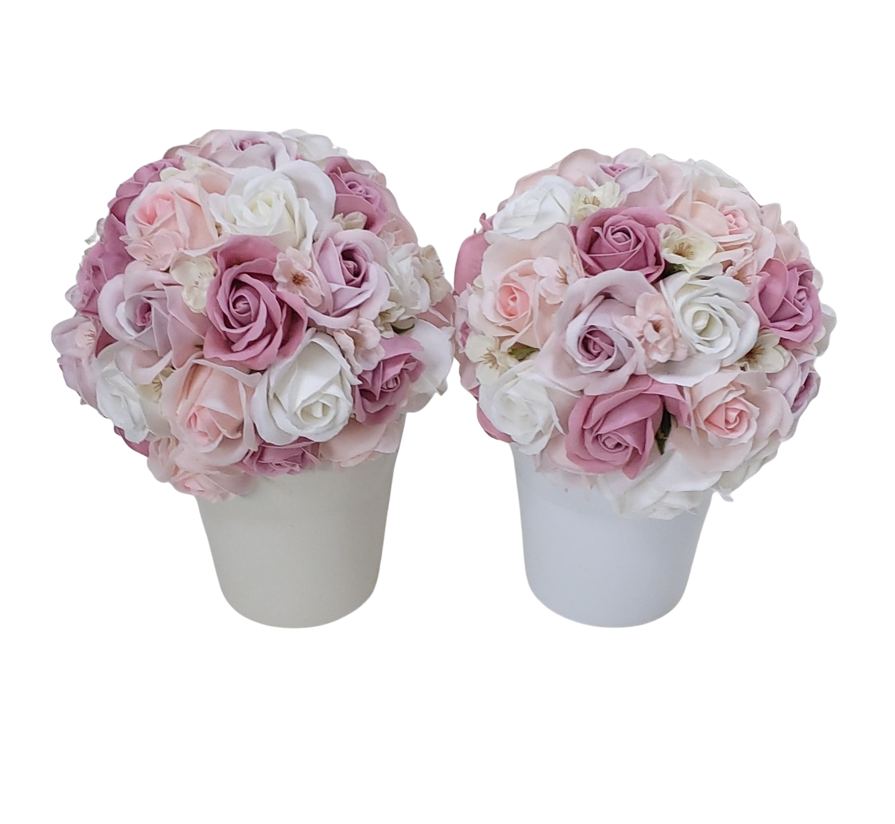 Buchet de cununie cu flori de săpun și verdeață decorativă – modele diverse - imagine 3