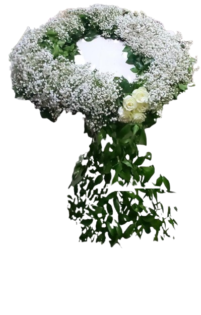 Aranjament cristelniță cu cadru de burete și flori naturale – Floraria Mariei - imagine 2
