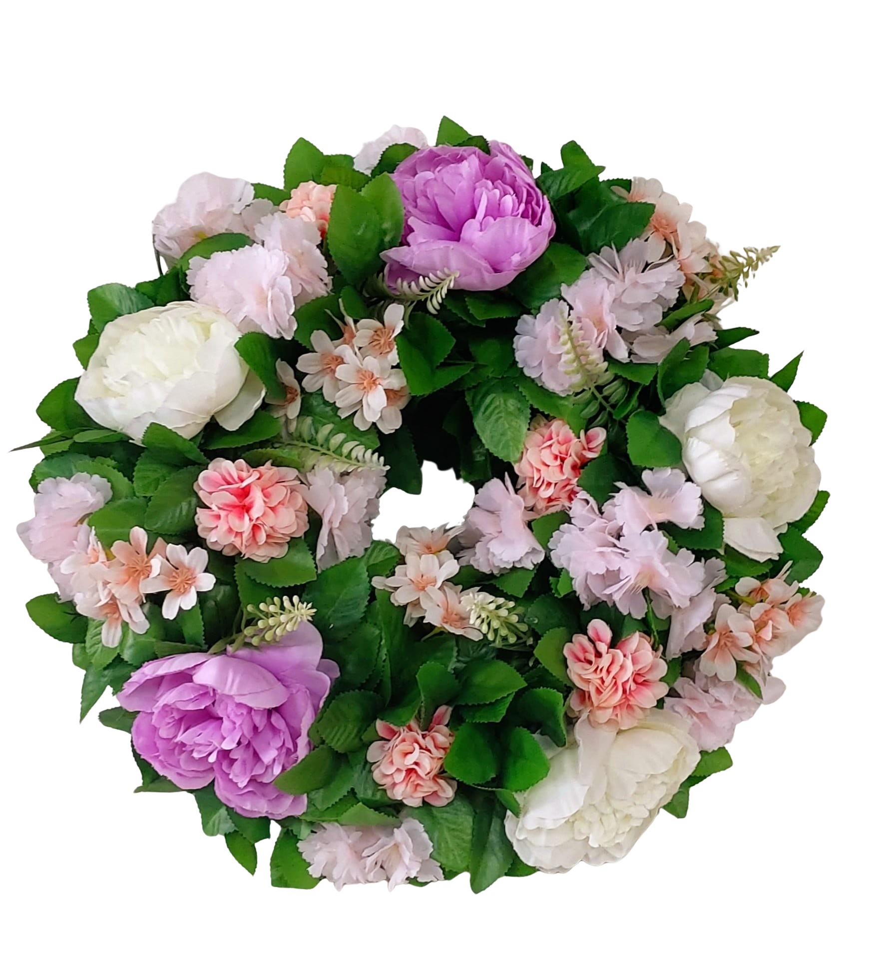 Aranjament funerar rotund mediu din flori artificiale realtouch – Floraria Mariei - imagine 2