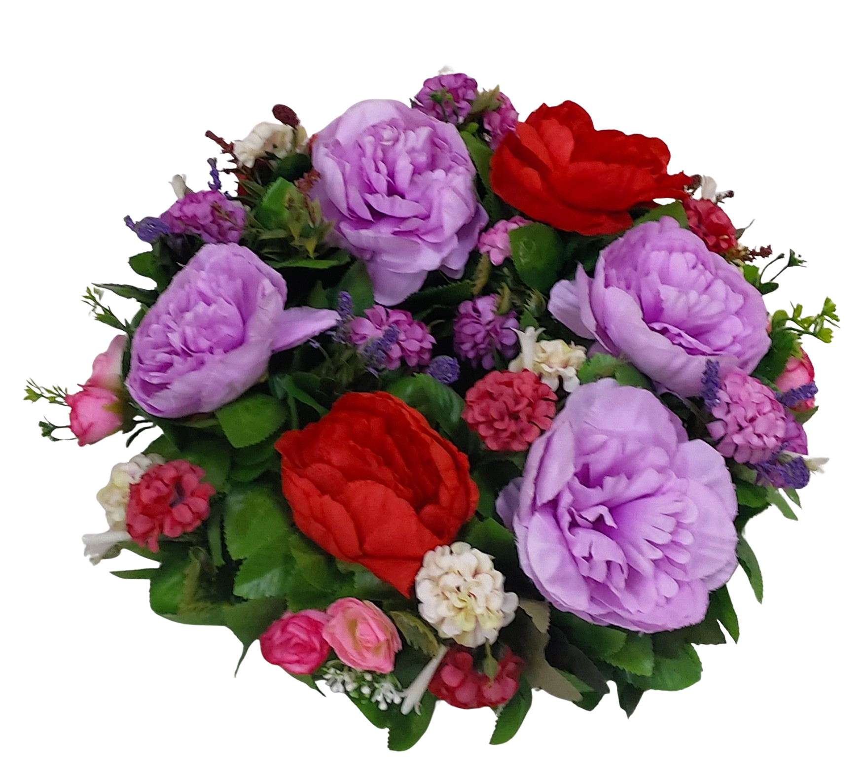 Aranjament funerar rotund cu flori artificiale realtouch – Floraria Mariei