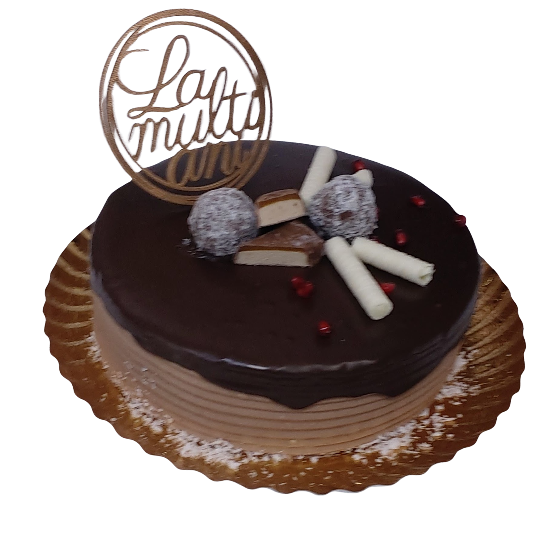 Tort trio mousse cu 3 tipuri de ciocolată, rotund – Floraria Mariei