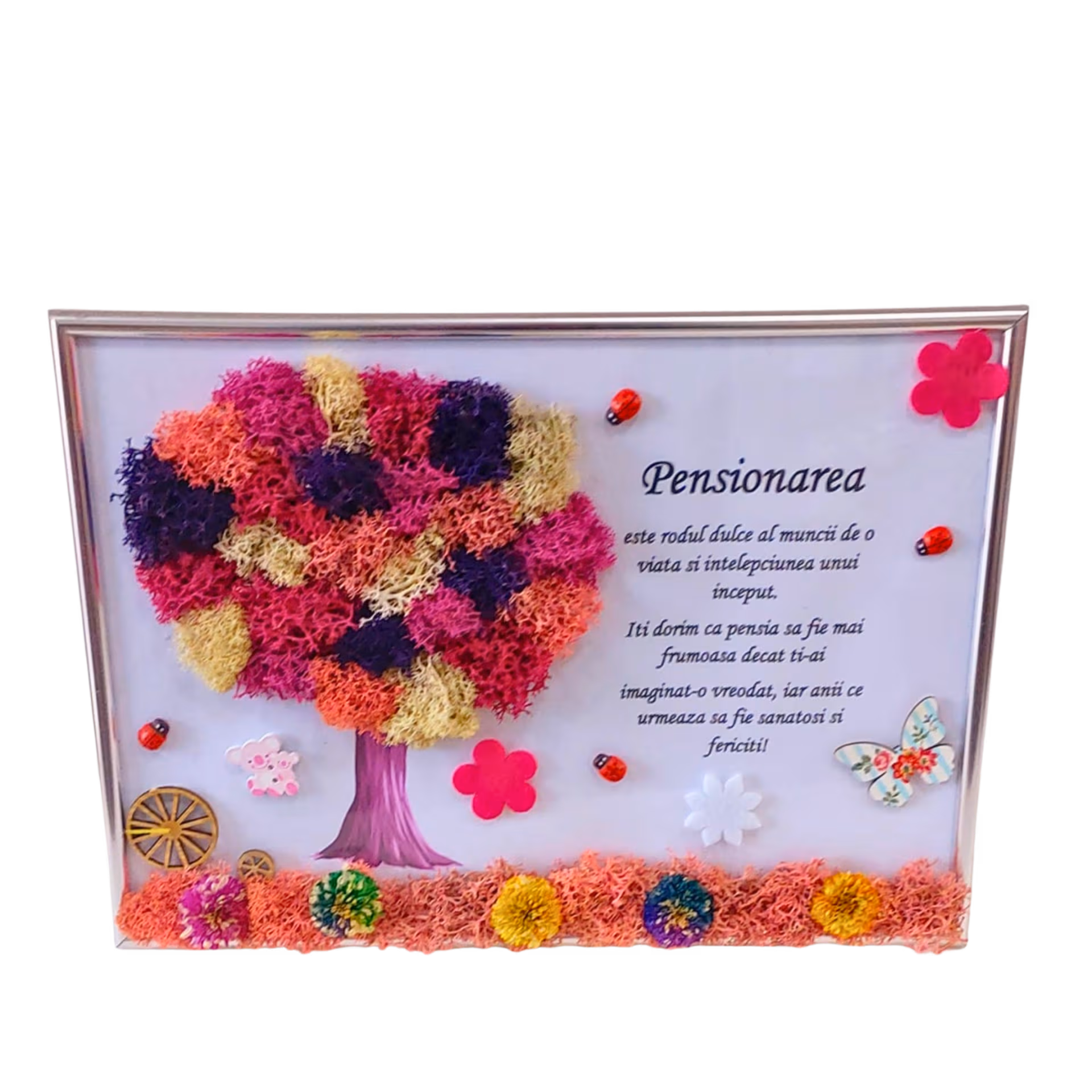 Tablou cu licheni pentru pensionare – cadou decorativ de la Floraria Mariei - imagine 2
