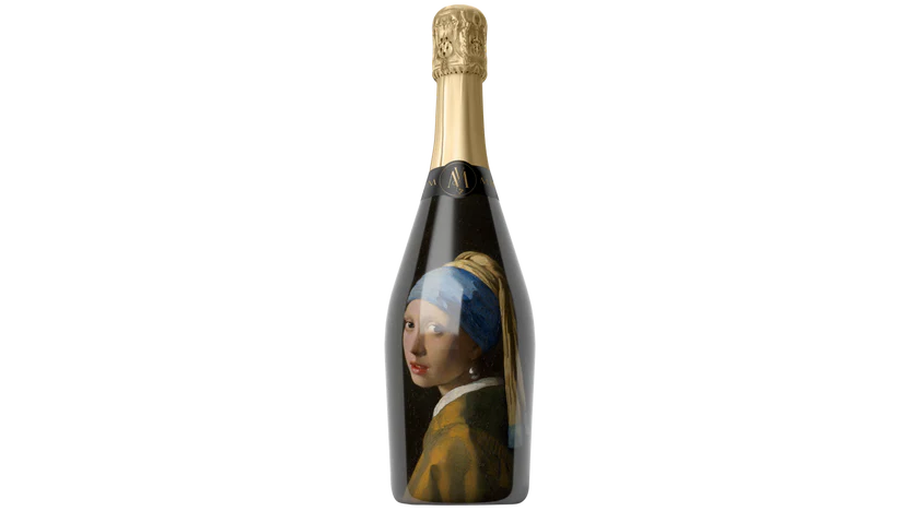 Vinum Mirabile – Girl With A Pearl Earring (johannes Vermeer), vin spumant în sticlă pictată